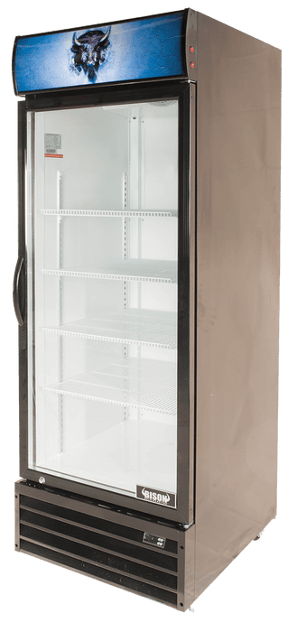 Bison Reach-in Glass Door Merchandiser Refrigerators