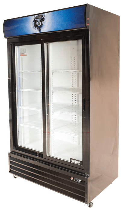 Bison Reach-in Glass Door Merchandiser Refrigerators