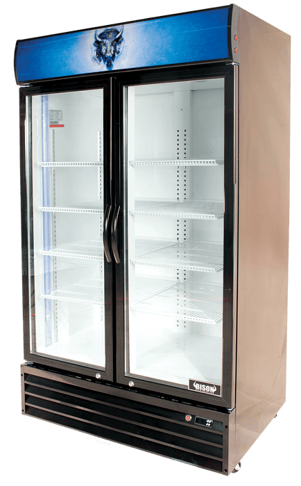 Bison Reach-in Glass Door Merchandiser Refrigerators