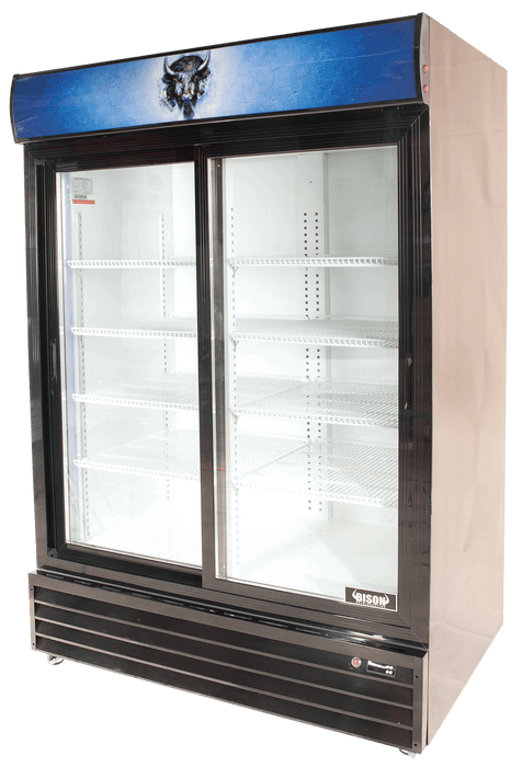 Bison Reach-in Glass Door Merchandiser Refrigerators