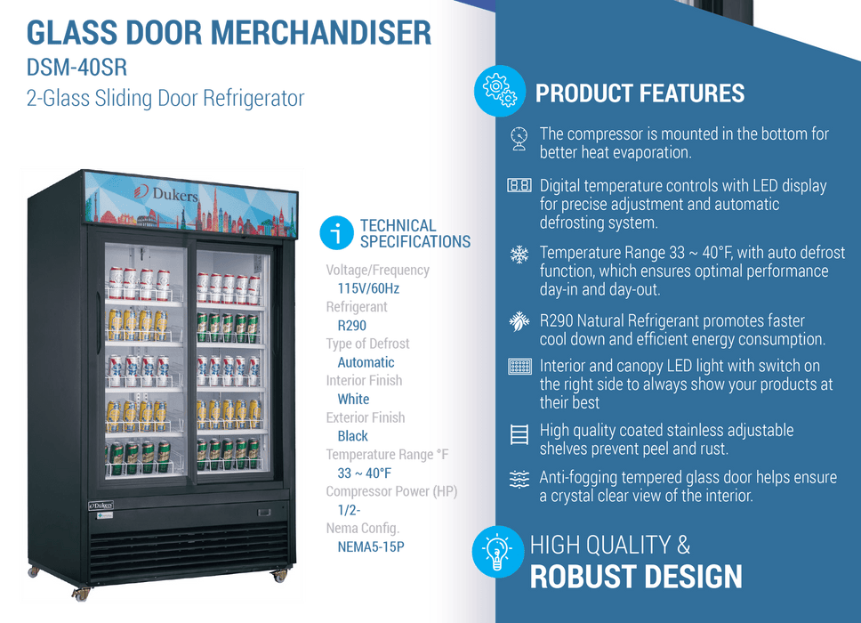 Dukers Merchandiser Refrigerator
