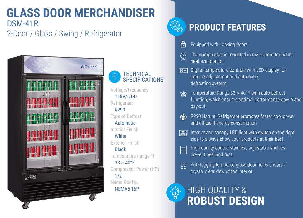 Dukers Merchandiser Refrigerator