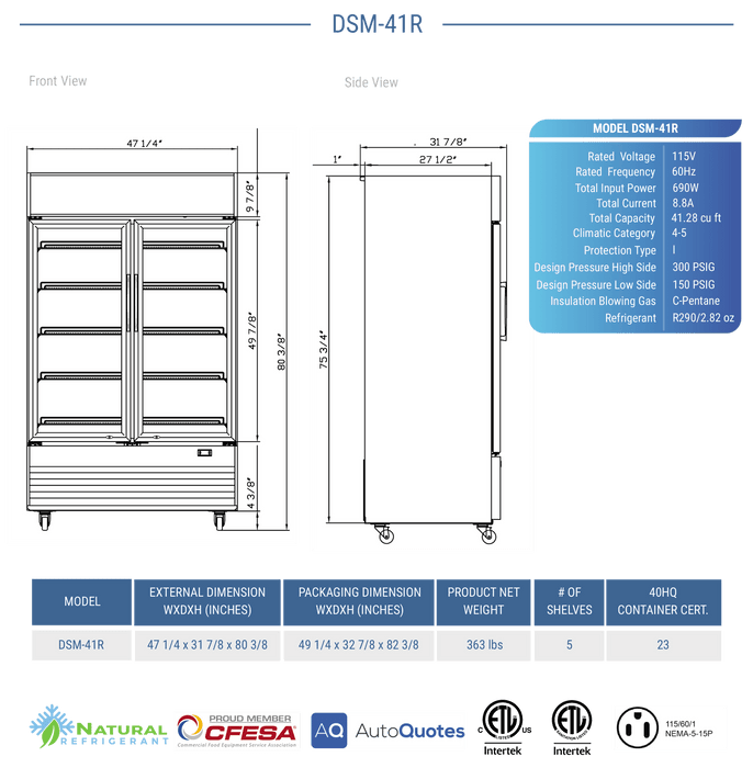 Dukers Merchandiser Refrigerator