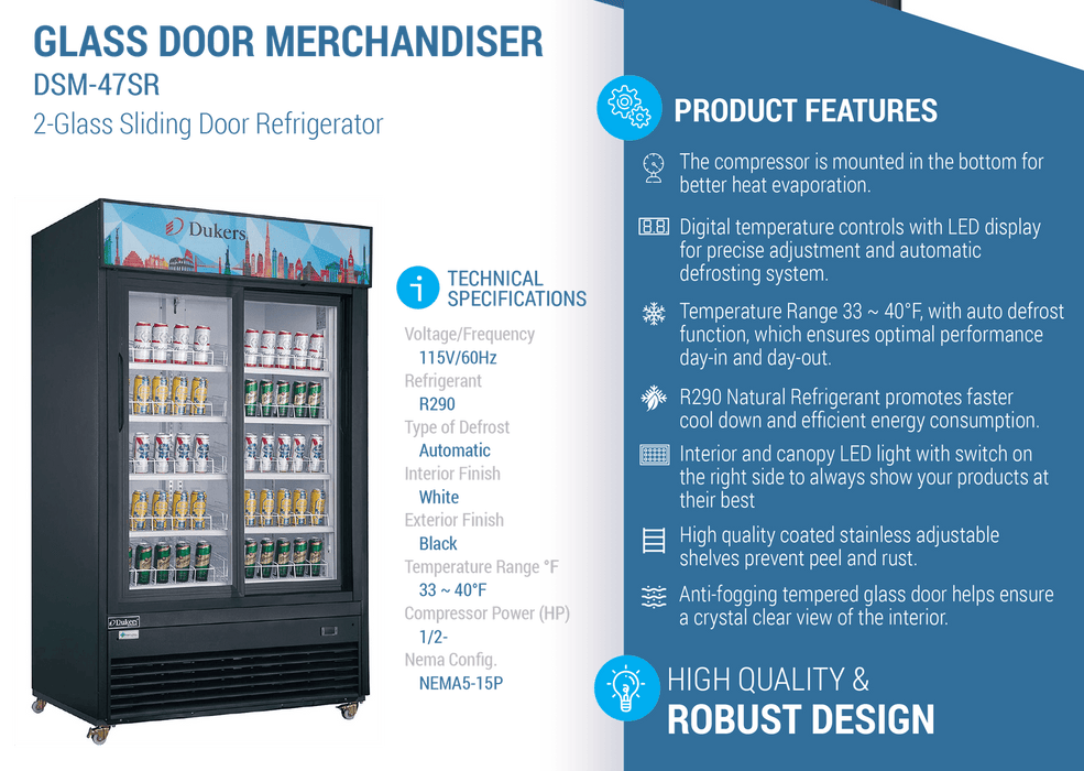 Dukers Merchandiser Refrigerator
