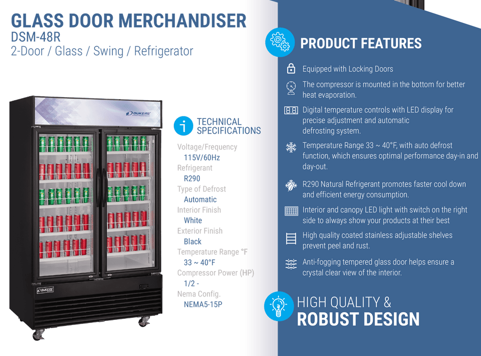 Dukers Merchandiser Refrigerator