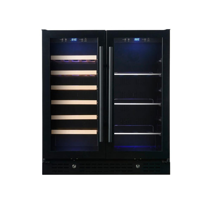 Kingsbottle Beer and Wine Cooler Combination with Low-E Glass Door