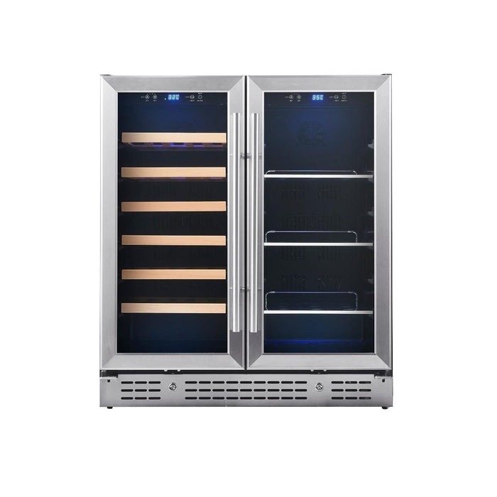 Kingsbottle Beer and Wine Cooler Combination with Low-E Glass Door