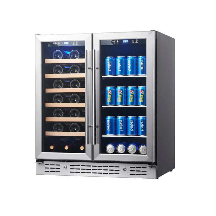 Kingsbottle Beer and Wine Cooler Combination with Low-E Glass Door