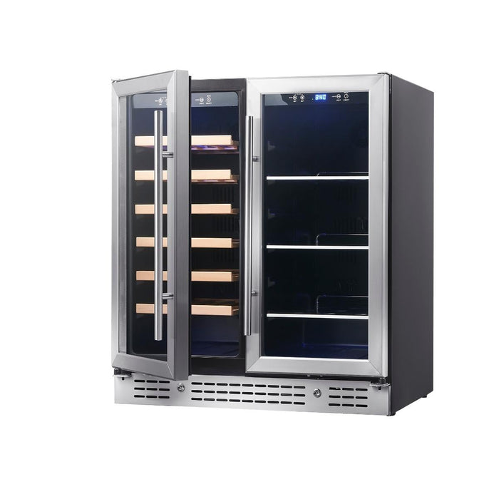 Kingsbottle Beer and Wine Cooler Combination with Low-E Glass Door