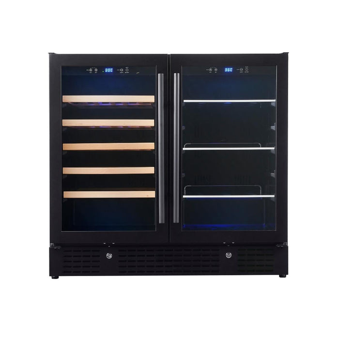 Kingsbottle Beer and Wine Cooler Combination with Low-E Glass Door