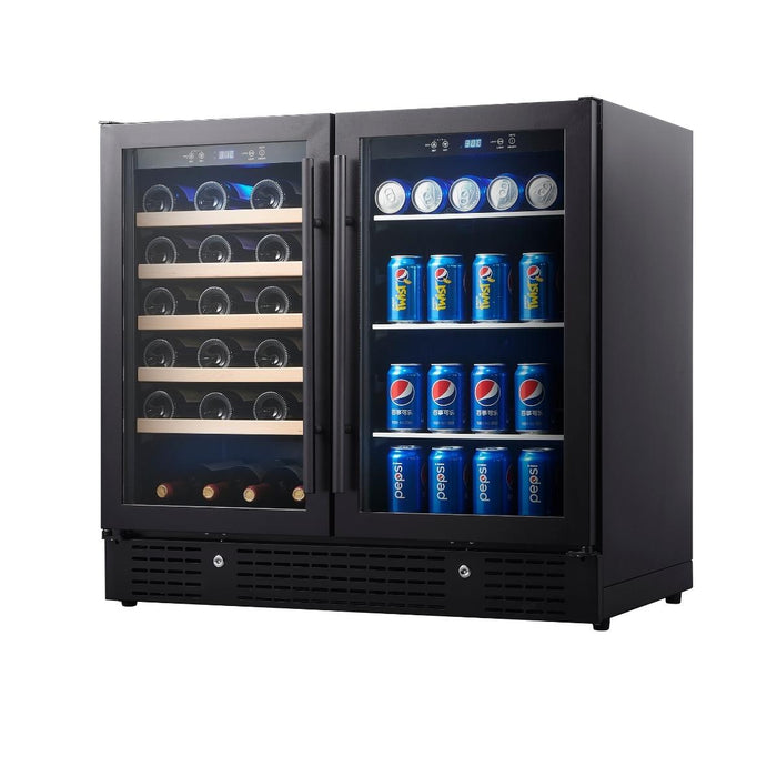 Kingsbottle Beer and Wine Cooler Combination with Low-E Glass Door