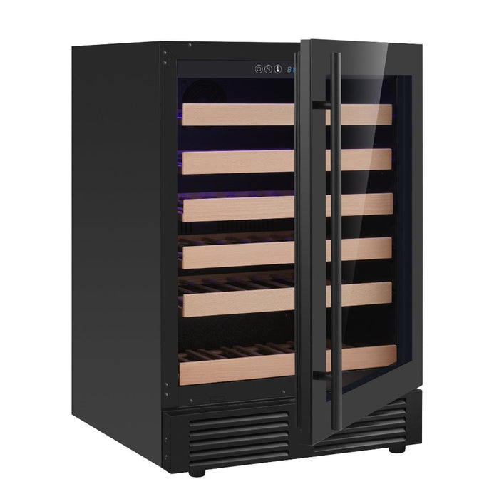 KingsBottle 24 Inch Under Counter LOW-E Glass Door Wine Cooler