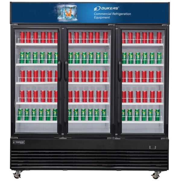 Dukers Glass Door Merchandiser Refrigerator