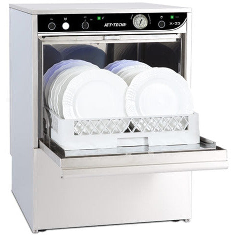Jet Tech X-33 Low Temp Rack Undercounter Dishwasher - 37 Racks/hr, 115v