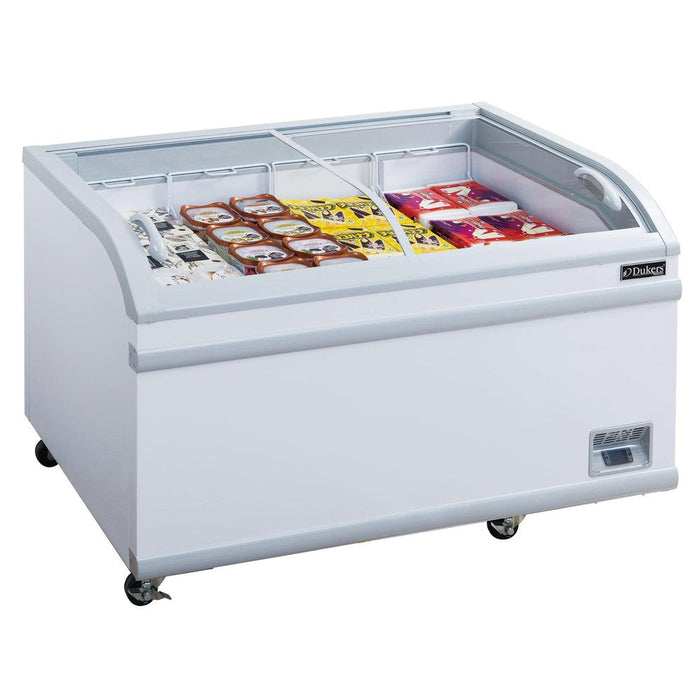 Dukers Glass Top Chest Freezer