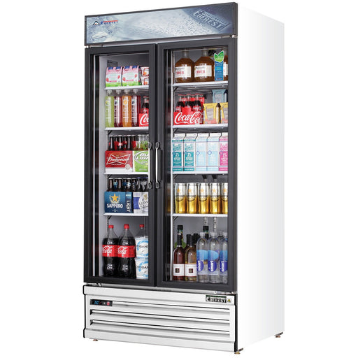 Everest EMSGR33 2 Door Refrigerator Merchandiser Swing , 33 cu ft