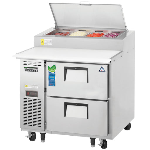 Everest EPPR1-D2 1 Section 2 Drawer Pizza Prep Table, 35 1/2""