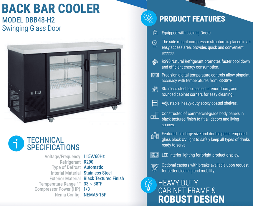 Dukers Bar & Beverage Cooler