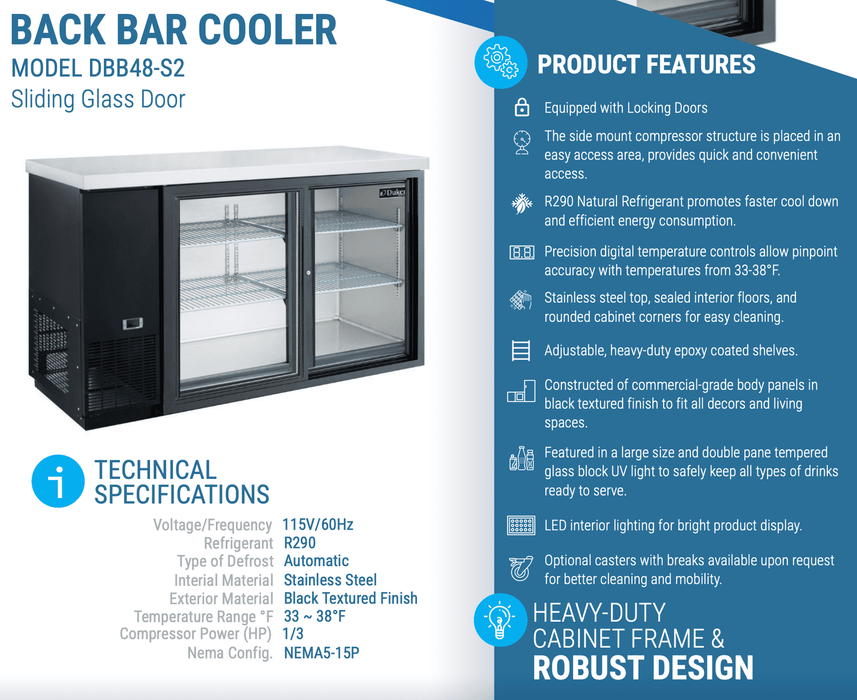 Dukers Bar & Beverage Cooler