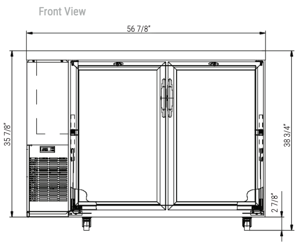 Dukers Bar & Beverage Cooler