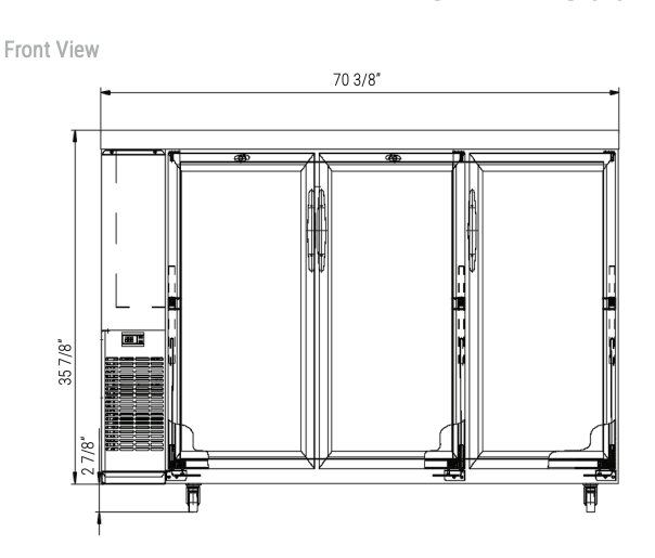 Dukers Bar & Beverage Cooler