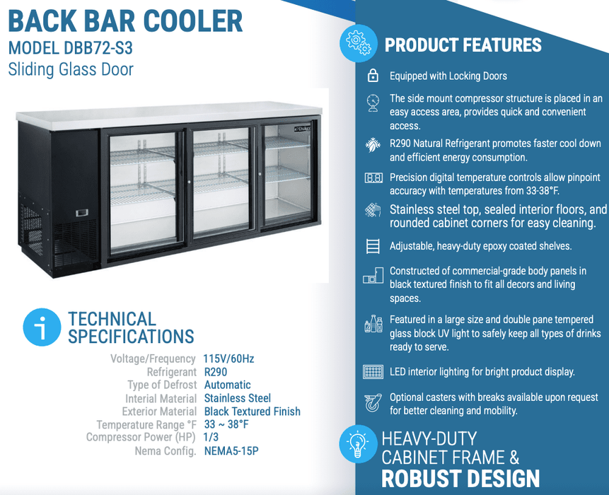 Dukers Bar & Beverage Cooler