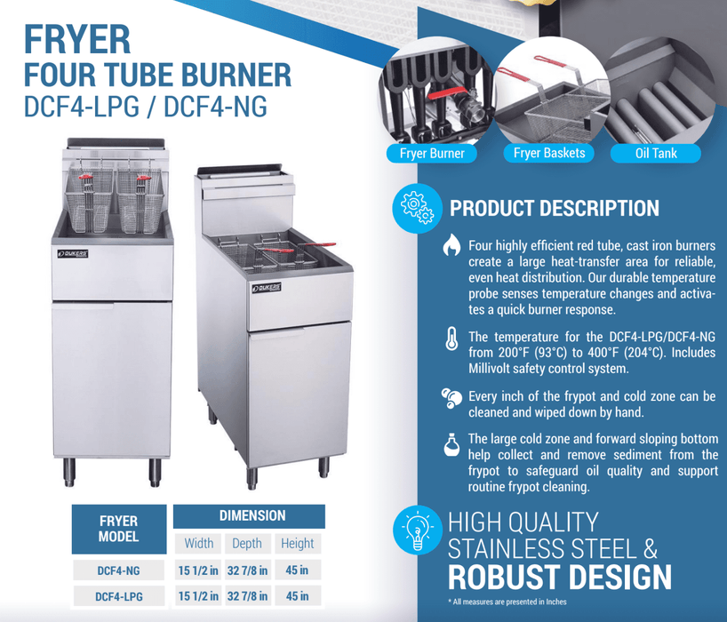 Dukers Commercial Deep Fryer