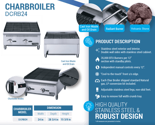 Dukers Countertop Charbroiler