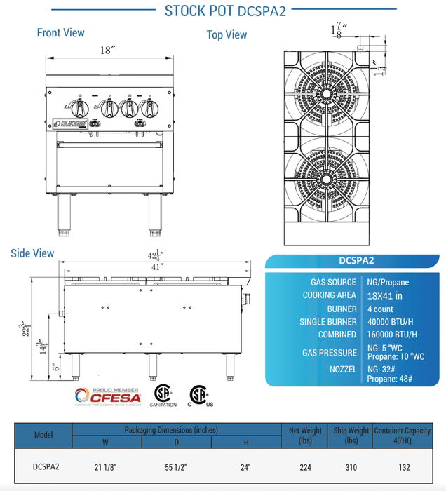 Dukers Commercial Stock Pot Range