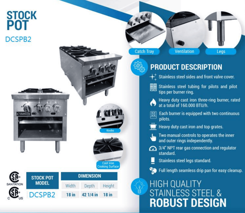 Dukers Commercial Stock Pot Range