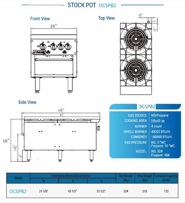 Dukers Commercial Stock Pot Range