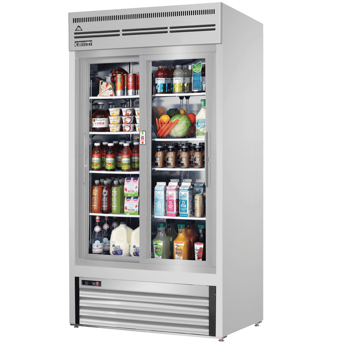 Everest EMGR33 2 Door Refrigerator Merchandiser Sliding , 33 cu ft