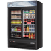 Everest EMGR48B 2 Door Refrigerator Merchandiser Sliding , 48 cu ft - Black Exterior