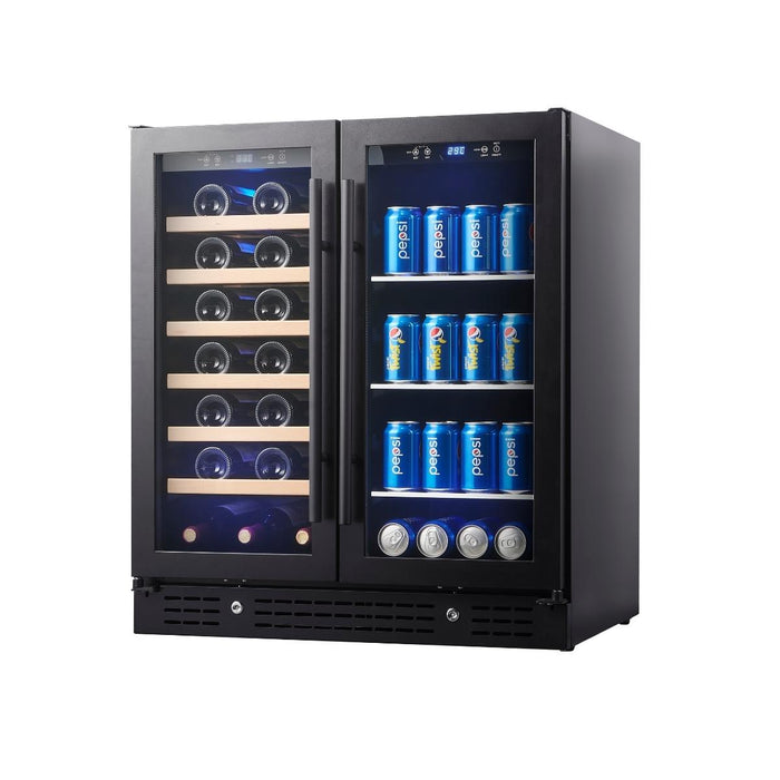 Kingsbottle Beer and Wine Cooler Combination with Low-E Glass Door