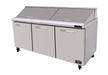 Kool-It KSTM-72-3 Mega Top Sandwich Prep Unit - 72" Maximum Storage