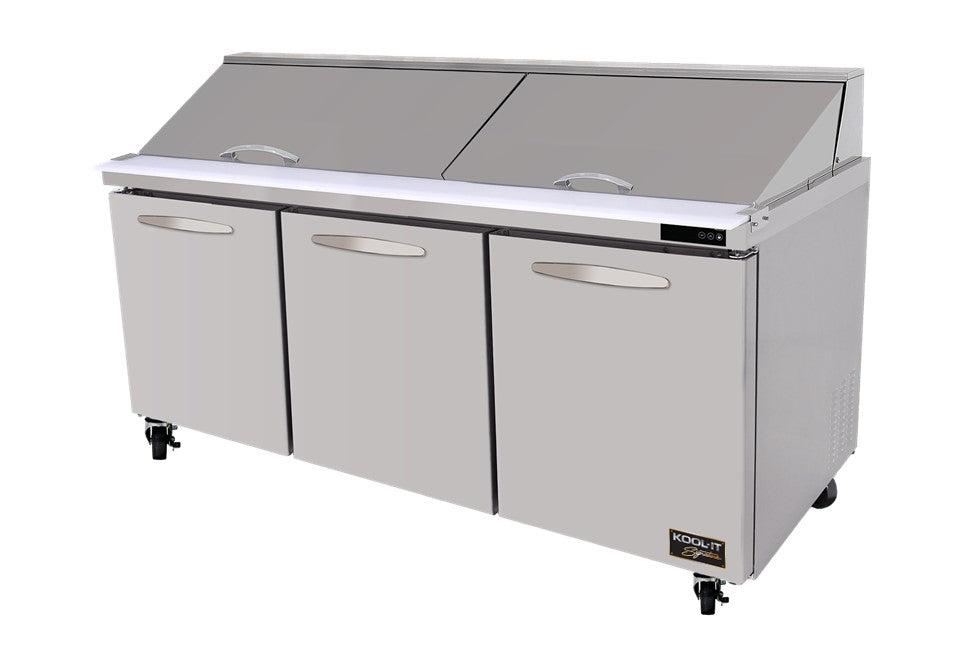 Kool-It KSTM-72-3 Mega Top Sandwich Prep Unit - 72" Maximum Storage