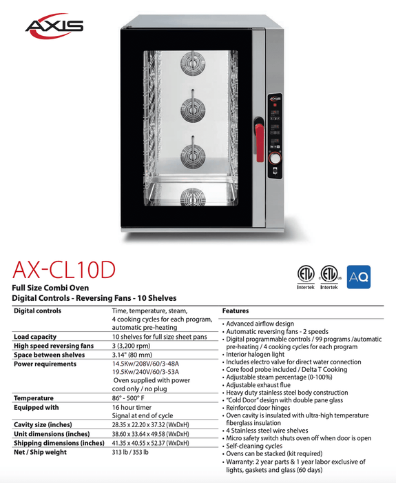 Axis Full-Size Combi Oven