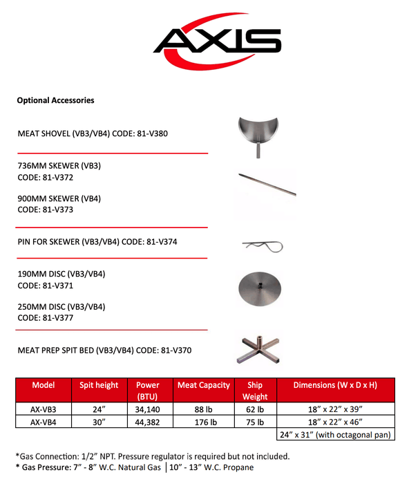 Axis Vertical Broiler