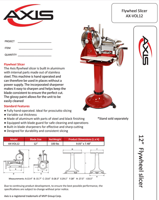 Axis Volano Flywheel Slicer