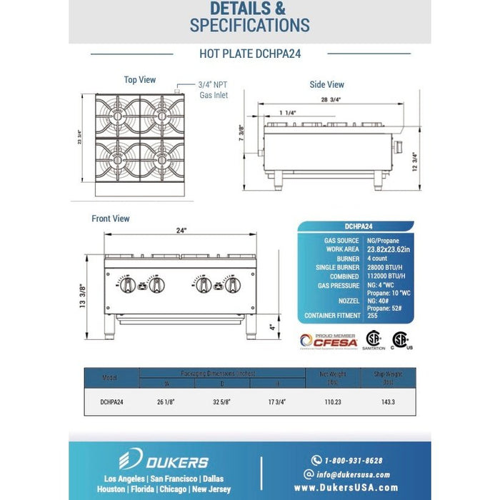 Dukers Hot Plate