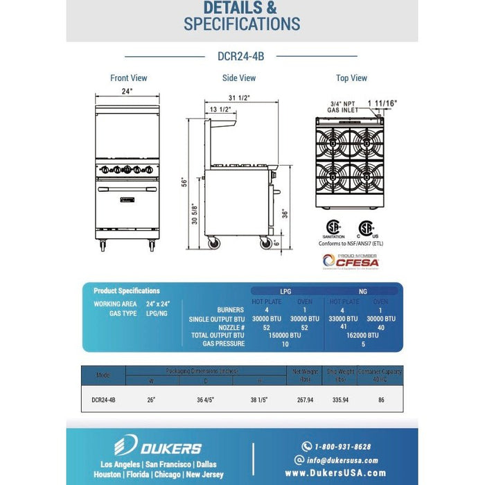 Dukers Range with Optional Griddle