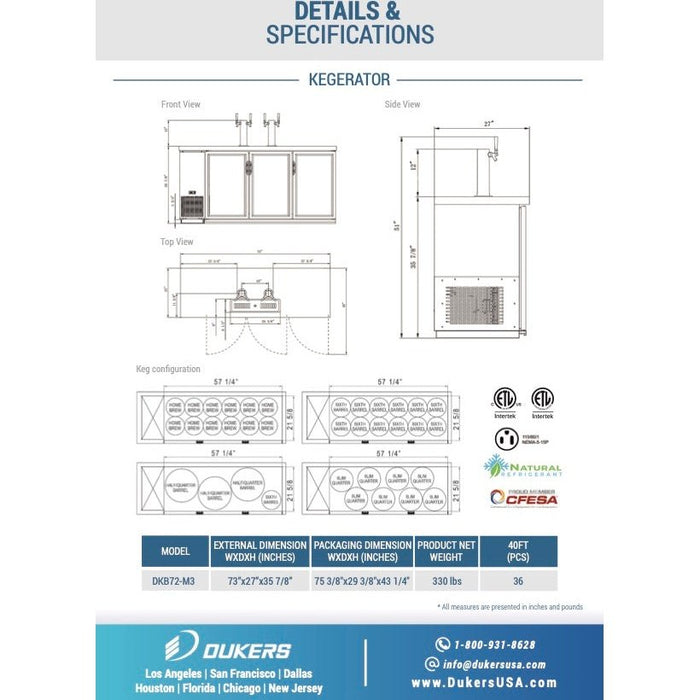 Dukers Double Tap Kegerator