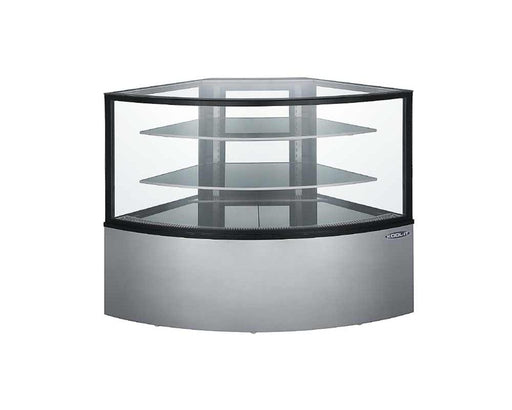 Kool-It Flat Glass Corner Display Case