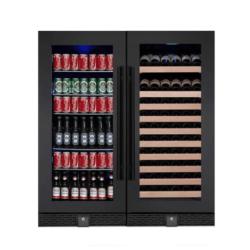 KingsBottle Wine And Beverage Refrigerator Combo With Glass Door