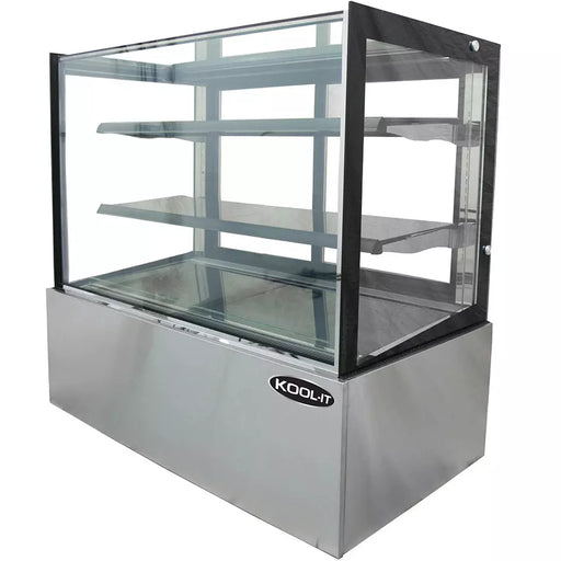 Kool-It KBF-36 35" Full Service Bakery Case w/ Straight Glass - 3 Levels, 110v