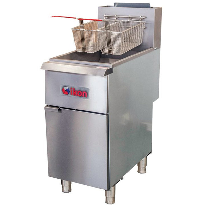 IKON IGF-75/80 Gas Fryer - (1) 80 lb Vat, Floor Model, Natural Gas/Liquid Propane