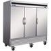 IKON IB81F-DV 81" Three Section Reach In Freezer, 3 Solid Doors, 115/208-230v/1ph