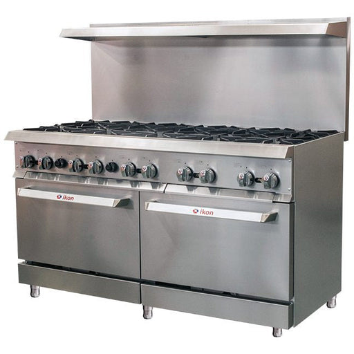 IKON IR-6B-24MG-60 59 9/10" 6 Burner Gas Range w/ Griddle & 2 Standard Ovens, Natural Gas