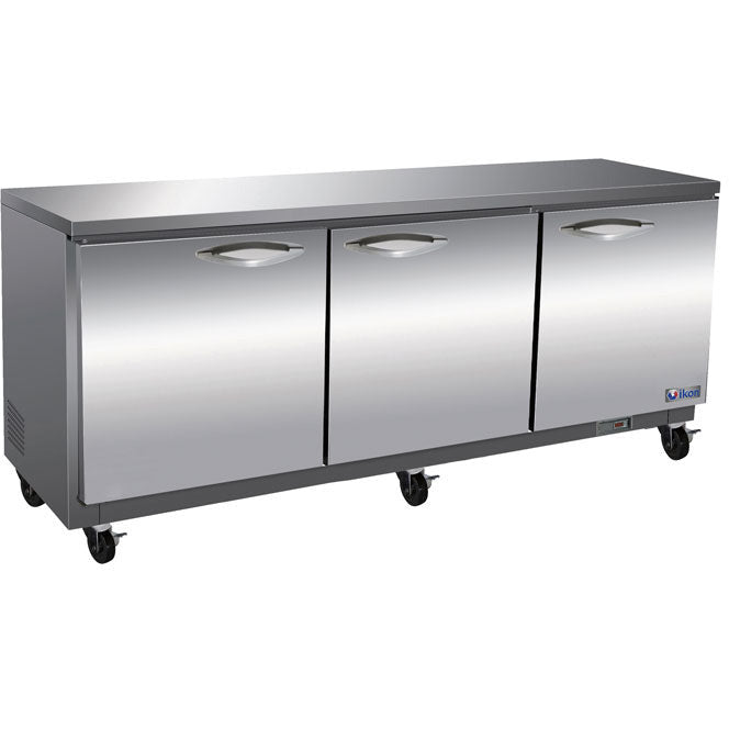 IKON IUC72F 71 7/10" W Undercounter Freezer w/ 3 Sections & 3 Doors, 115v