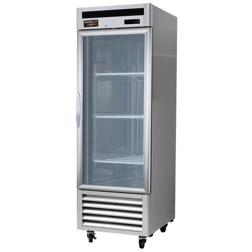 Kool-It KBSR-1G 26 4/5" One Section Reach In Refrigerator - 1 Right Hinge Glass Door, 115v